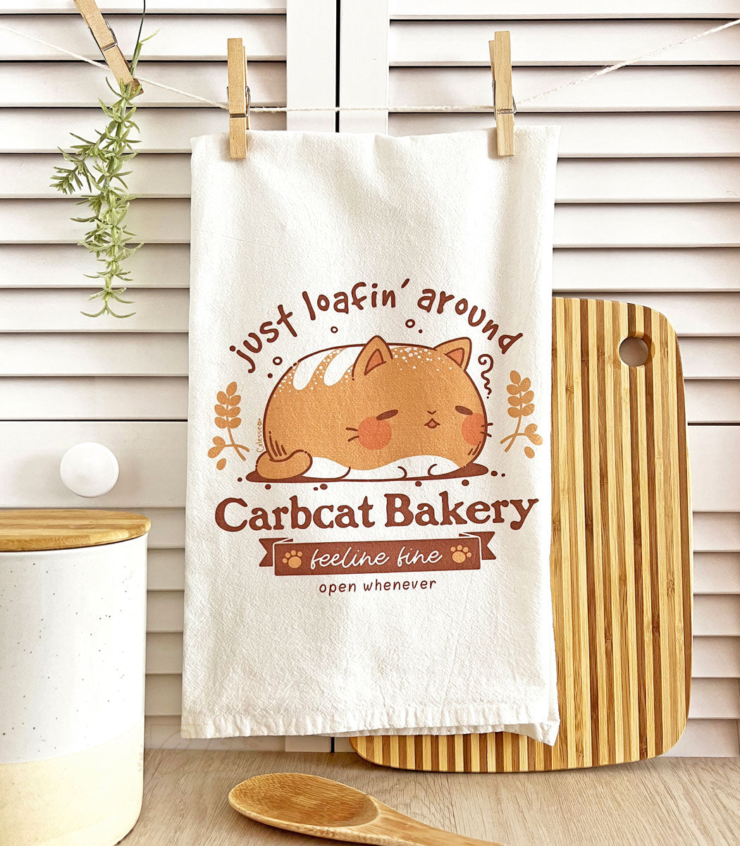 Carbcat Bakery Flour Sack Tea Towel – Sugar Bunny Shop