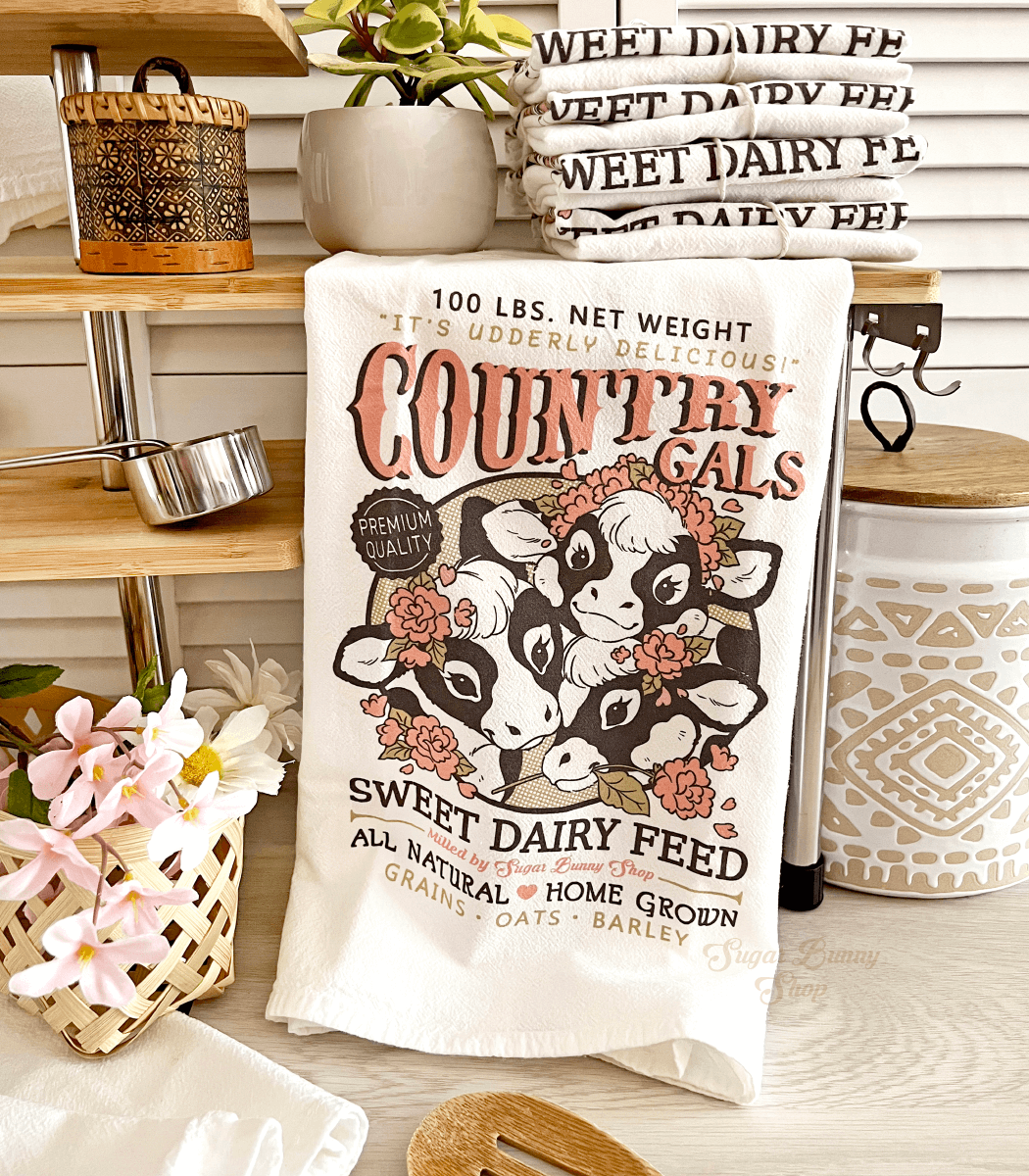 But first, Coffee Flower Filled Cup - Premium Kitchen Towel - Extra large  flour sack tea towel, dish towel, cute coffee lover gifts under 20 dollars