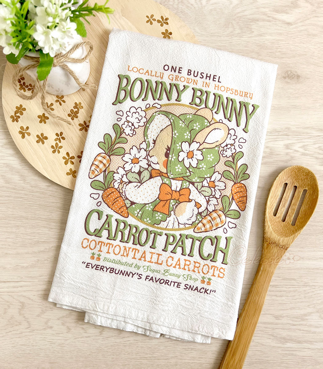 Bonny Bunny Flour Sack Tea Towel