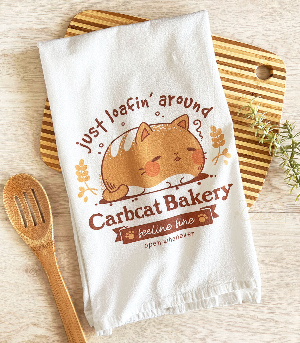 Carbcat Bakery Flour Sack Tea Towel – Sugar Bunny Shop