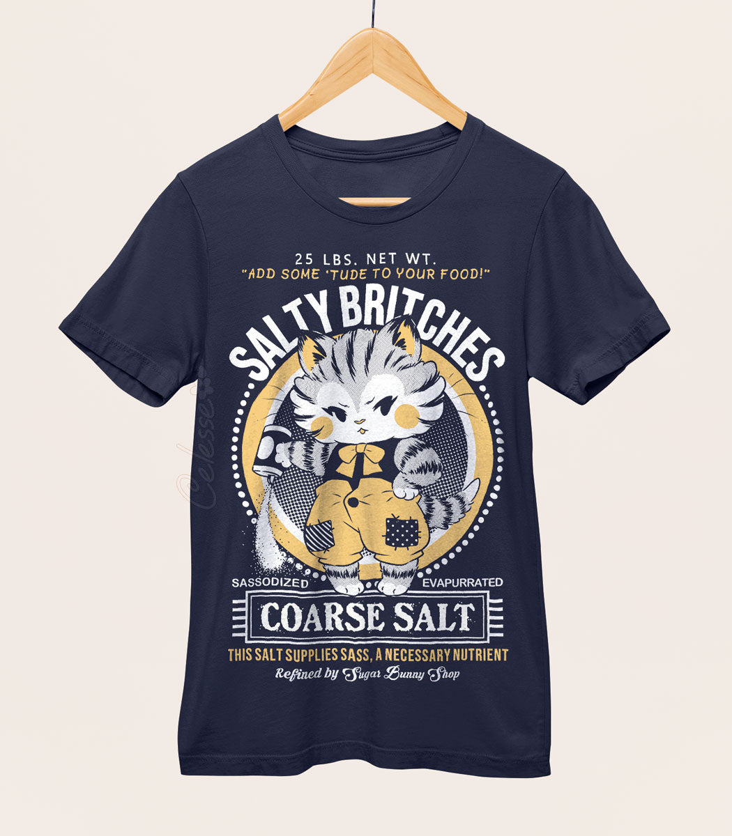 Salty Britches Coarse Salt Cat Vintage Logo Shirt