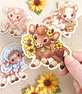 Tiny Moos Country Cows Vinyl Stickers