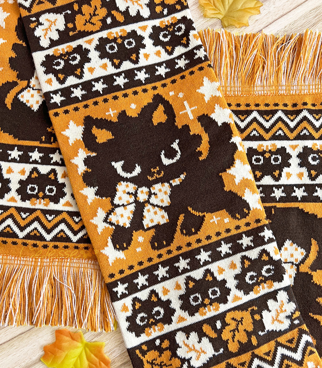 Whiskers &amp; Wonders Cat Knit Scarf